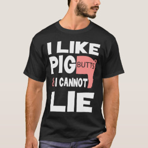 Grappig varken Shirten Ik hou van varkenstippen en T-shirt