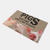 Grappig varken welkom mensen niet zo veel tapijt deurmat (Schuin)