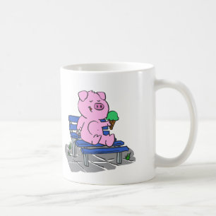 Grappig varkensconsumptie-ijs   Achterkleur kiezen Koffiemok