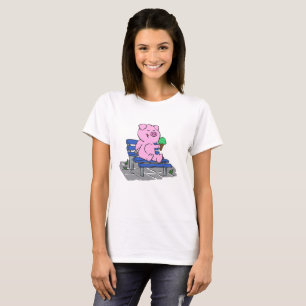 Grappig varkensconsumptie-ijs Achterkleur kiezen T-shirt