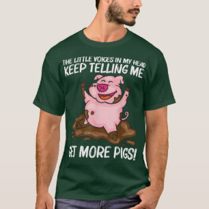 Grappig varkensontwerp voor mannen vrouwen varkens t-shirt