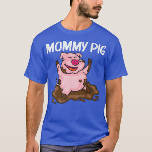 Grappig varkensontwerp voor vrouwen Moeder Varken T-shirt