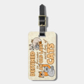 Grappig veel kattendesign bagagelabel (Voorkant verticaal)