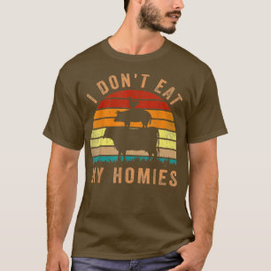 Grappig Vegan, ik eet mijn vegetariër Vegan niet. T-shirt