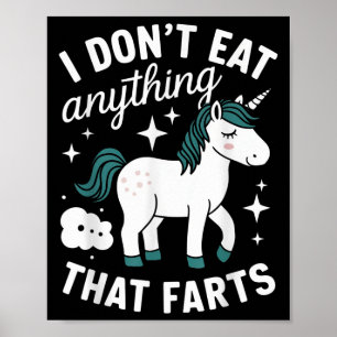 Grappig Vegan Ik eet niets dat groente scheten Poster