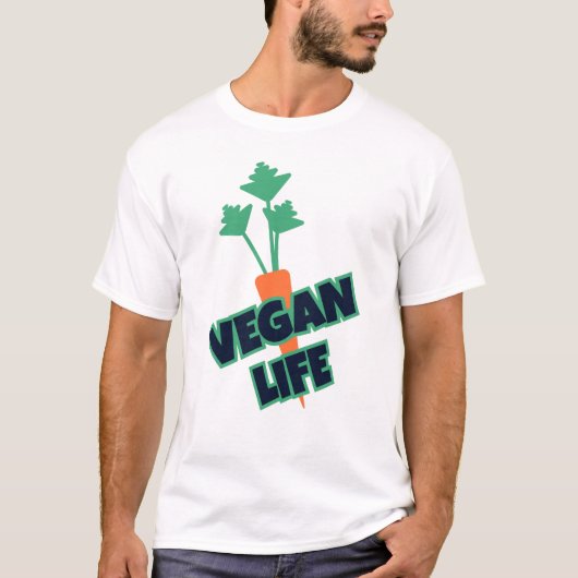 Grappig Vegan Life Carrot Gift T-shirt (Voorkant)