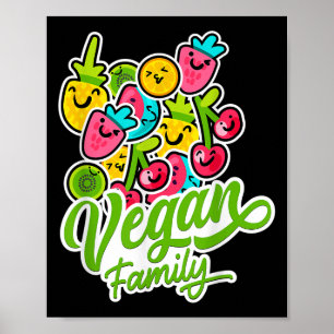 Grappig Vegetarisch Cool Veggie Fruit Veganisme We Poster