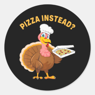Grappig Vegetarisch Thanksgiving Vegan Turkije Ete Ronde Sticker
