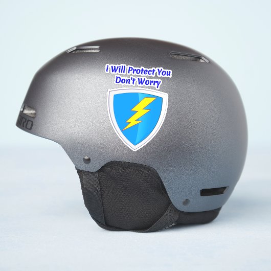 Grappig veiligheids citaat - Arbeider met helm Sticker (Helm Zijkant)