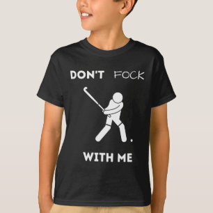 Grappig veldhockey, blijf van me af humor sport t-shirt