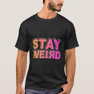 Grappig verblijf raar geschreven ondersteboven t-shirt