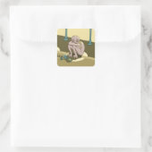 Grappig verdrietig man Sticker (Tas)