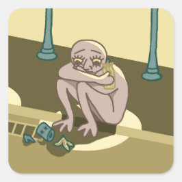 Grappig verdrietig man Sticker