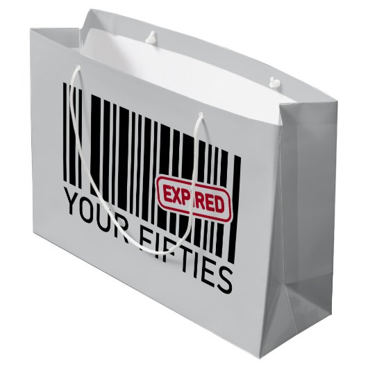 Grappig Verjaardagsfeest 60ste Groot Cadeauzakje (Achterkant Gekanteld)