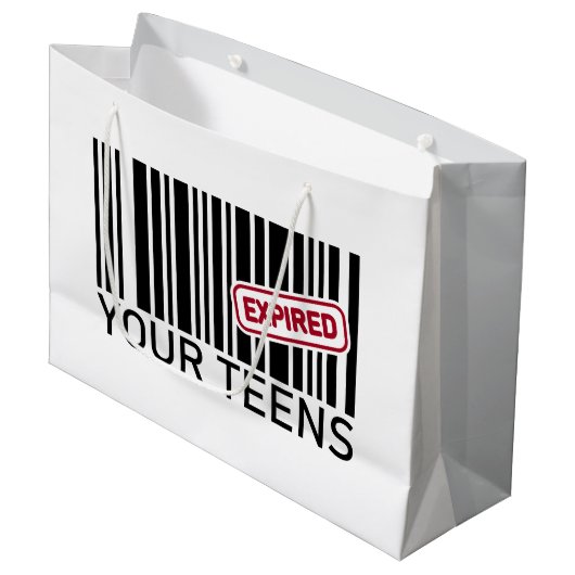 Grappig verjaardagsfeestje 20e groot cadeauzakje (Voorkant Gekanteld)