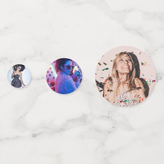 Grappig verjaardagsfeestje voor haar BDay Face Con Confetti (Voorkanten)