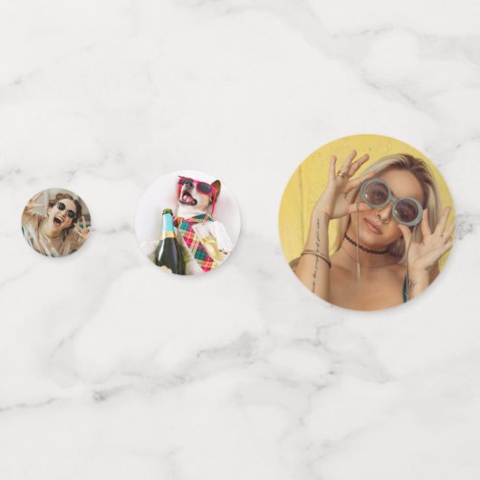 Grappig verjaardagsfeestje voor haar BDay Face Con Confetti (Achterkanten)