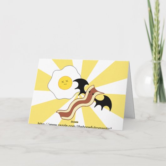 Grappig verjaardagsontbijt uitnodiging (Achterkant)