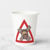 Grappig Verkeer Jam Knot Waarschuwing Road Sign Papieren Bekers (Voorkant)