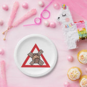 Grappig Verkeer Jam Knot Waarschuwing Road Sign Papieren Bordje (Feest)