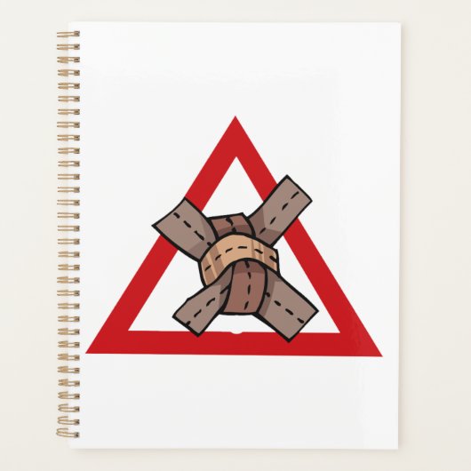 Grappig Verkeer Jam Knot Waarschuwing Road Sign Planner (Voorkant)