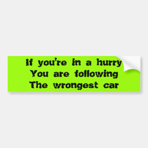Grappig verkeer met bumperstickers