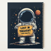 Grappig Verloren Gedachte Astronaut Space Illustra Planner (Achterkant)