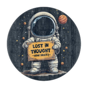 Grappig Verloren Gedachte Astronaut Space Illustra Snijplank