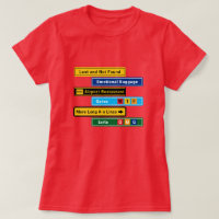 Grappig Verloren op Luchthaven Borden T-Shirt