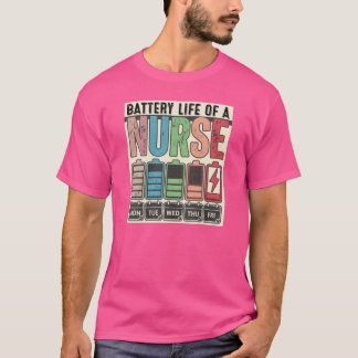 Grappig Verpleegster Batterij Leven T-shirt