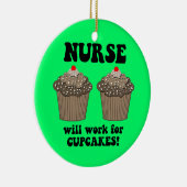 grappig verpleegster keramisch ornament (Rechts)