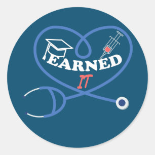 Grappig verpleegster Quote verdiende het Koelverpl Ronde Sticker