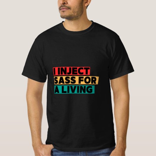 GRAPPIG VERPLEEGSTER T-SHIRT - IK INJECTEER SASS V (Voorkant)