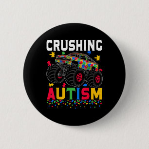 Grappig Verpletteren Autisme Bewustzijn Monster Tr Ronde Button 5,7 Cm