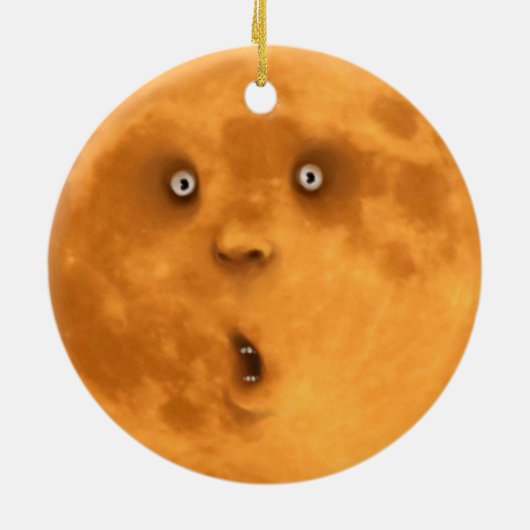 Grappig verrast Ornament van het Full Moon Face (Achterkant)