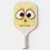 Grappig verraste Cartoon van Chicken Pickleball Pa Paddle (Achterkant)
