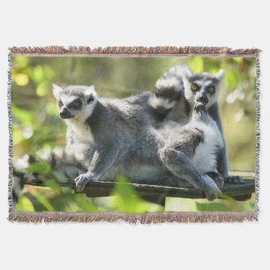 Grappig verraste Lemurs van Madagaskar Deken
