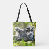 Grappig verraste Lemurs van Madagaskar Draagtas (Achterkant)