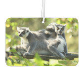 Grappig verraste Lemurs van Madagaskar Luchtverfrisser (Achterkant)
