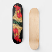 Grappig verraste nieuwsgierige Rooster. Skateboard (Voorkant)