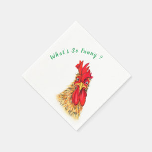 Grappig verraste nieuwsgierige rooster - Wat is zo Servet