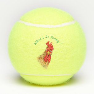 Grappig verraste nieuwsgierige rooster - Wat is zo Tennisballen