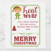Grappig Verwen YoursELF Kerstmis Wijn Etiket (Enkel label)