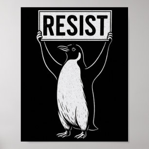Grappig Verzet Pinguïn Activisme Grafisch Ontwerp Poster
