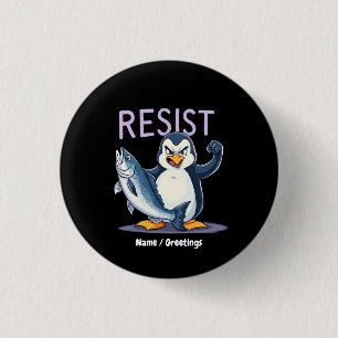 Grappig verzet tegen Penguin-protest tegen tarieve Ronde Button 3,2 Cm