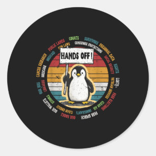 Grappig verzet tegen Penguin-protest tegen tarieve Ronde Sticker
