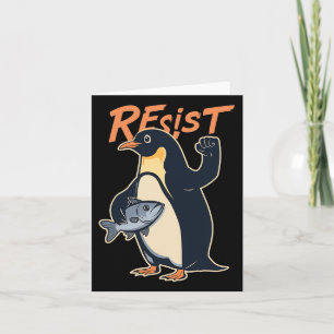 Grappig verzet tegen pinguïn-activisme protest teg kaart
