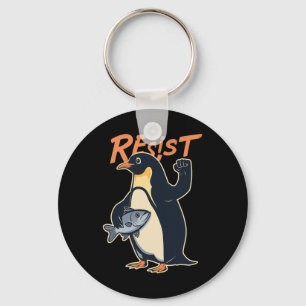 Grappig verzet tegen pinguïn-activisme protest teg sleutelhanger