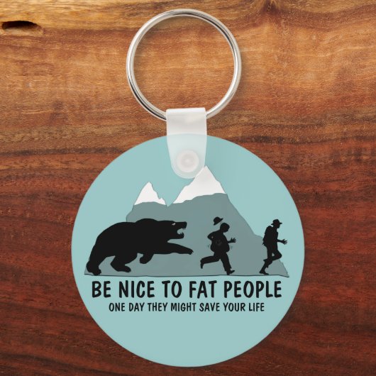 Grappig vette grap sleutelhanger (Voorkant)