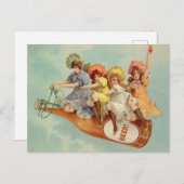 Grappig  Victoriaans Vrouwen Drink Bier Briefkaart (Voorkant / Achterkant)